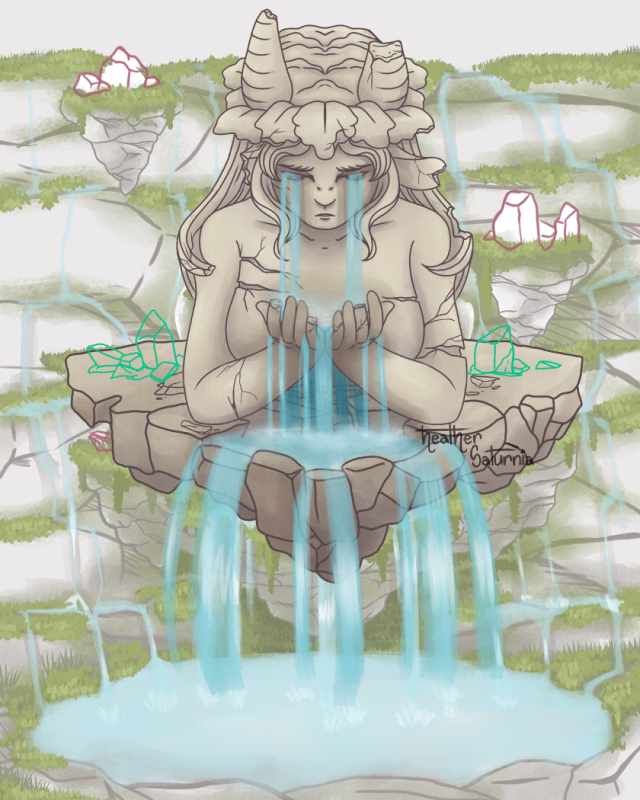 Saturnia Fountain Sketch